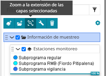 Herramienta zoom grupo